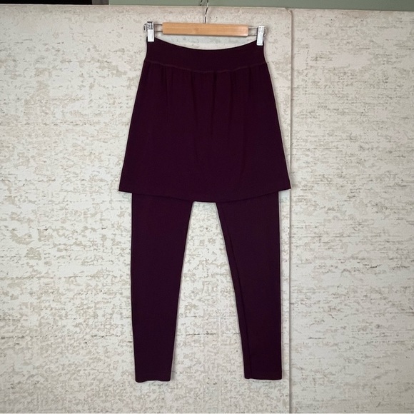 Angelina Skirt Legging Combo Merlot Maroon Color Size Large - Picture 4 of 15